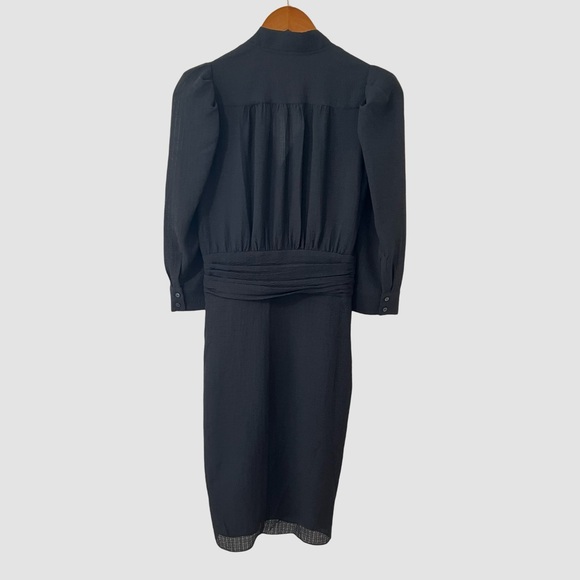ba&sh Black 1/2 Sleeve Knee Length Dress Size 0 ($420) - Picture 2 of 6